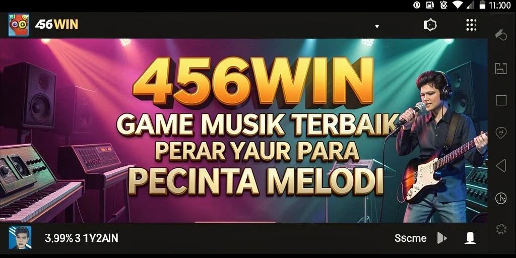 Tampilan gameplay 456WIN yang menarik dan dinamis dengan berbagai lagu.