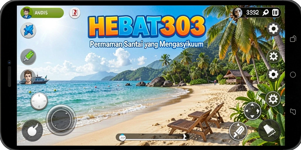 Tampilan gameplay HEBAT303 yang colorful dan menghibur.