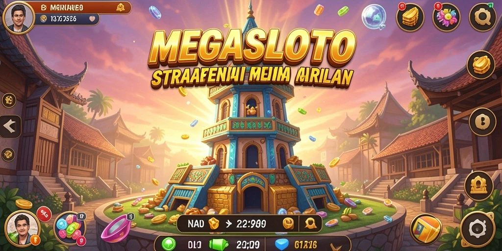 Screenshot menunjukkan aksi mendebarkan dari gameplay Tower Defense MEGASLOTO.