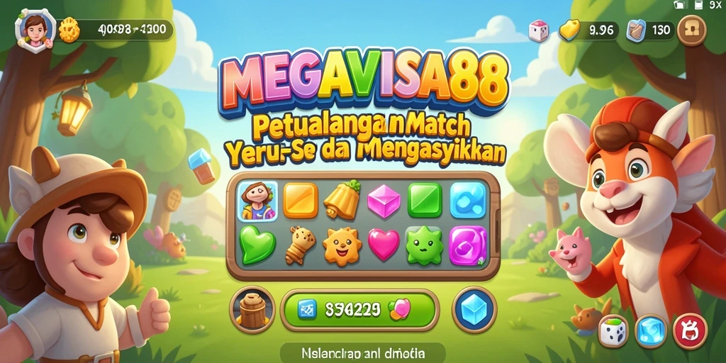 Gameplay seru di MEGAVISA88 dengan kombinasi Match-3.
