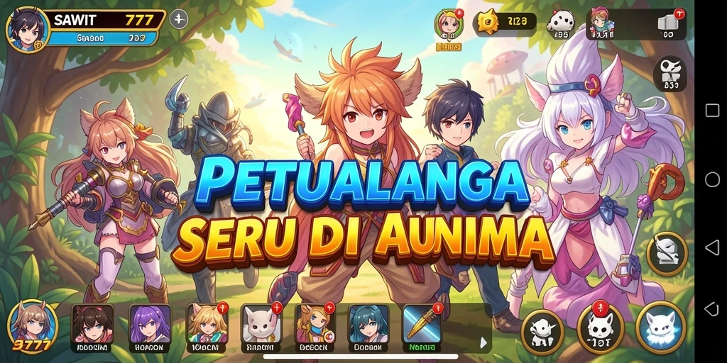 Tampilan grafik yang menakjubkan dalam gameplay Anime.