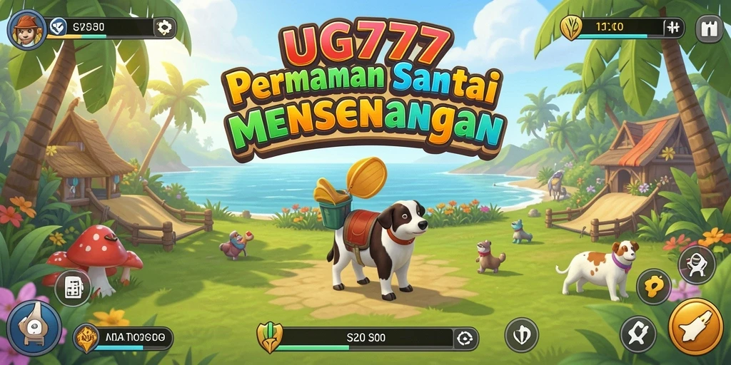 Tampilan gameplay UG777 yang ceria dan penuh warna.