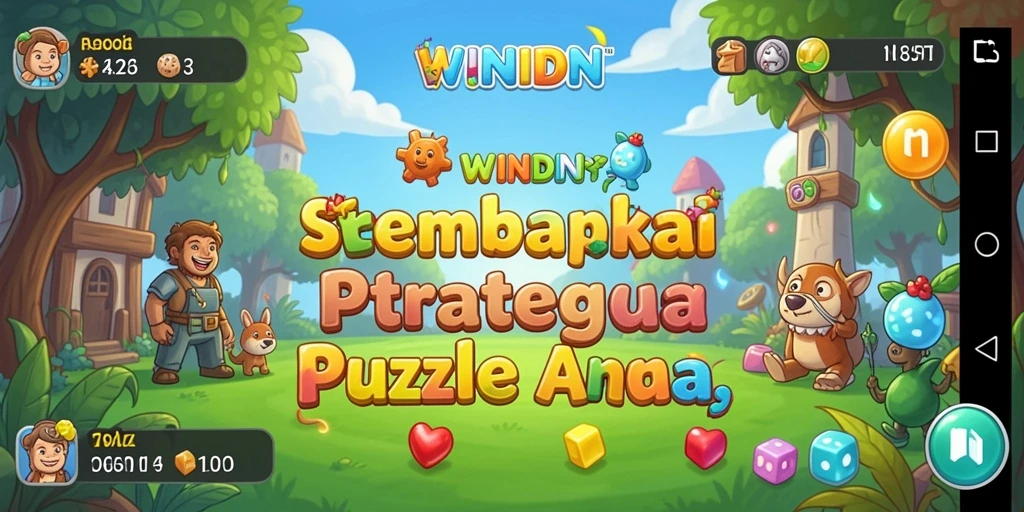 Tampilan gameplay WINIDN yang menarik saat memecahkan puzzle.